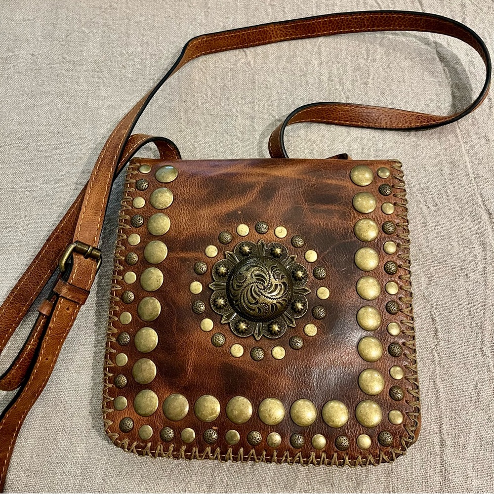 Patricia Nash Medallion Distressed Granada Crossbody Bag